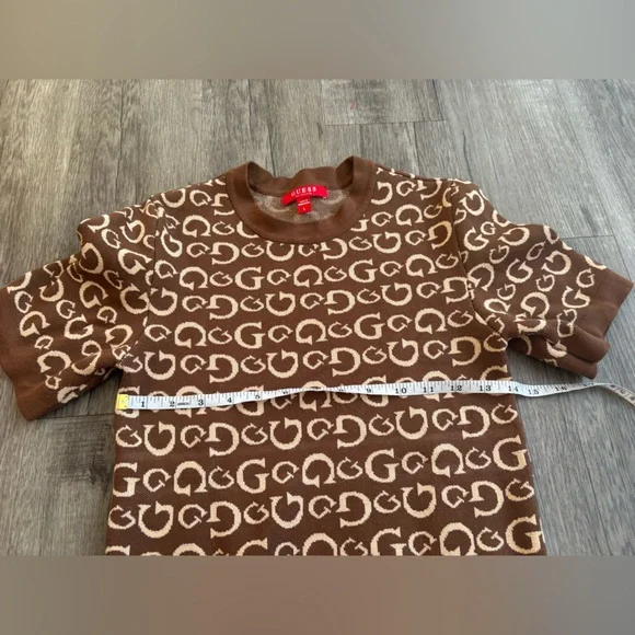 Women’s Knitted Guess Logo Top L - Picture 5 of 6